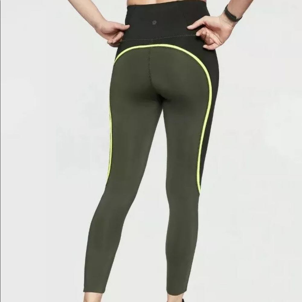 Athleta spar color block 7/8 tights Leggings